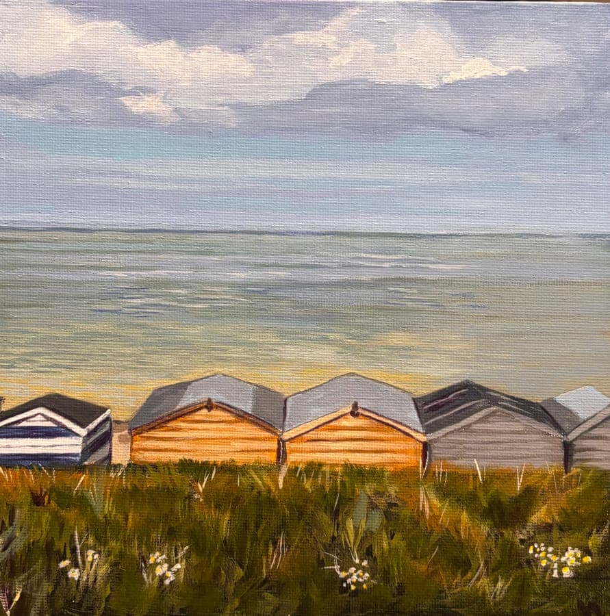 Beach Huts by Helen Sutton — Acrylic on canvas